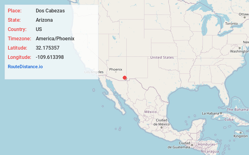 Map of Dos Cabezas