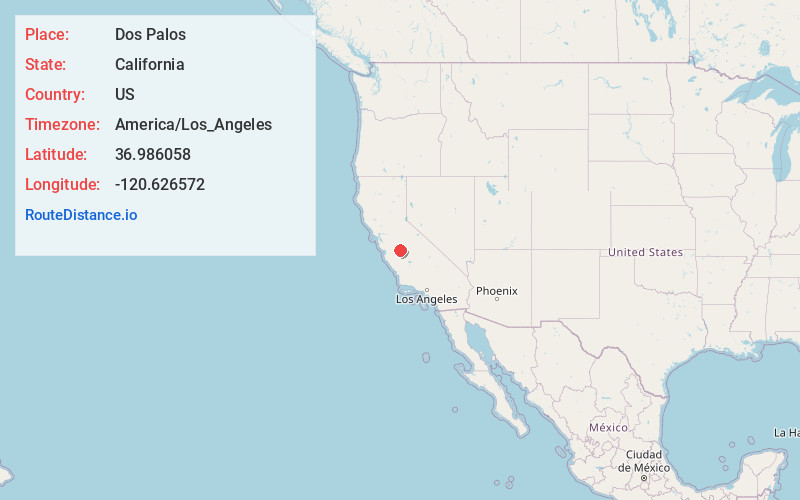 Map of Dos Palos