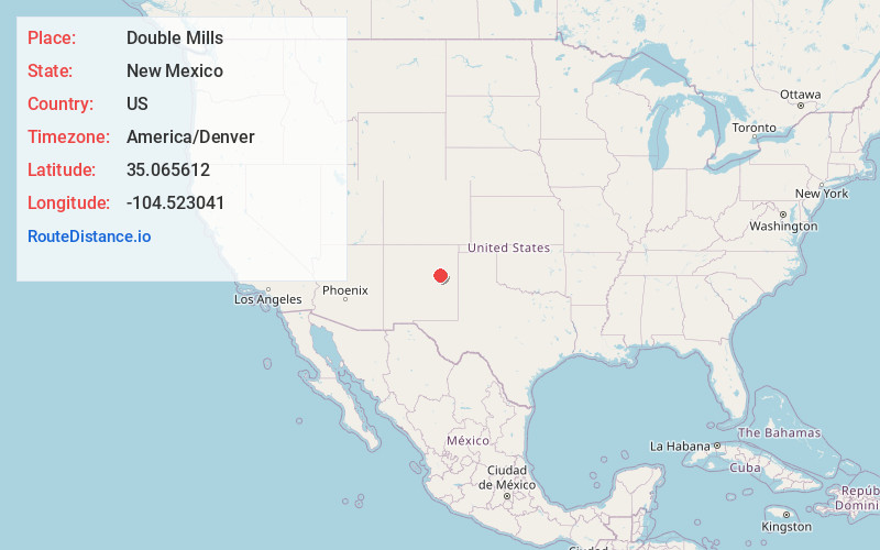 Map of Double Mills