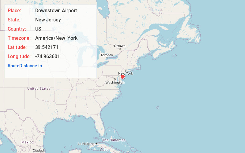 Map of Downstown Airport