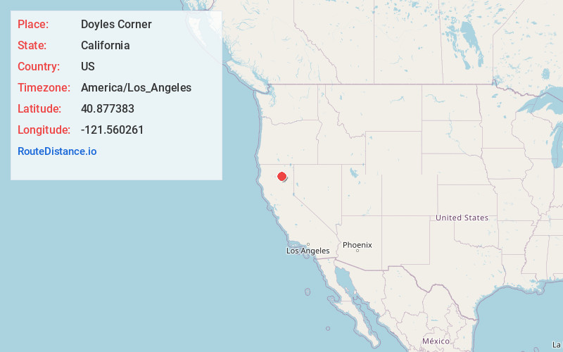 Map of Doyles Corner