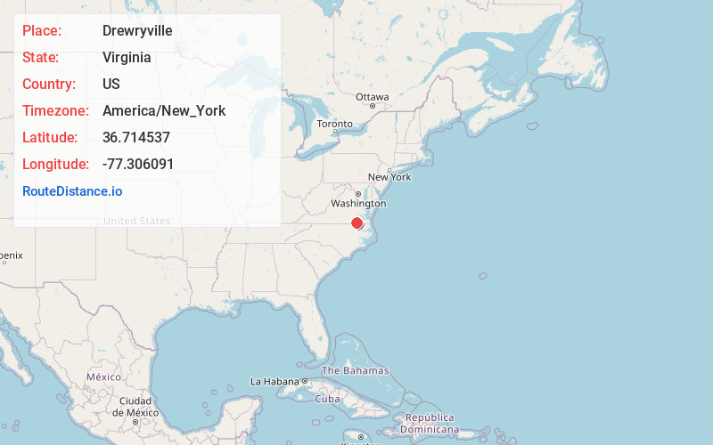 Map of Drewryville