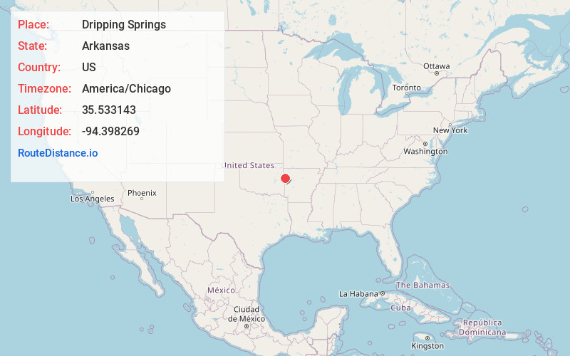 Map of Dripping Springs