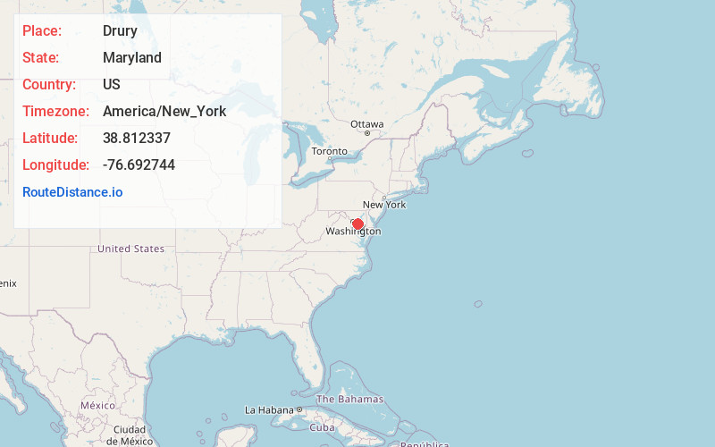 Map of Drury