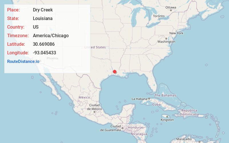 Map of Dry Creek