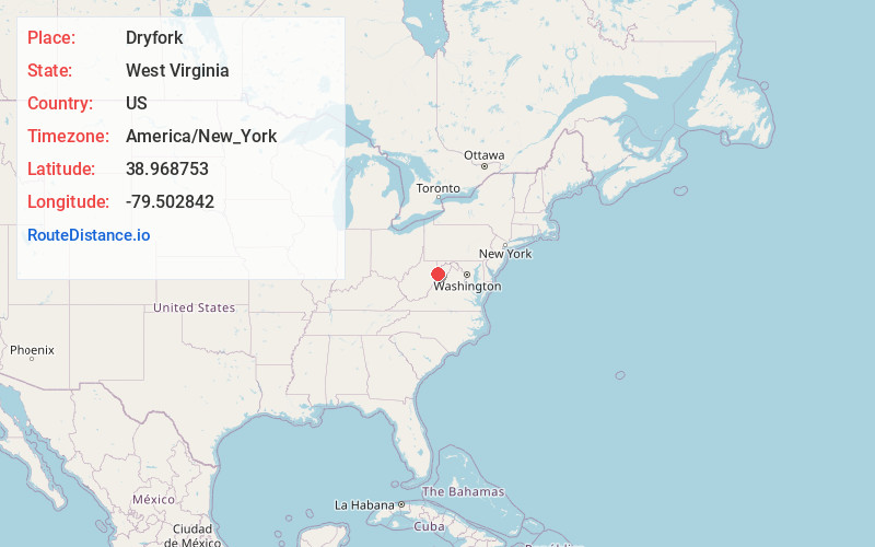 Map of Dryfork