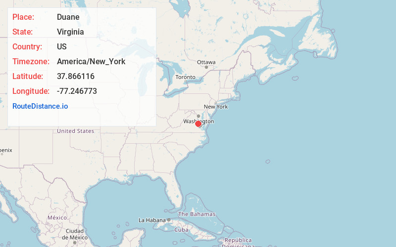 Map of Duane