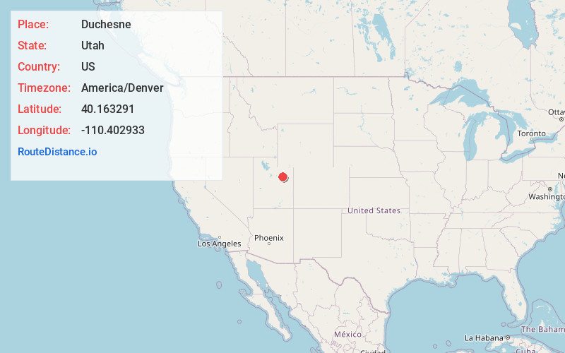 Map of Duchesne