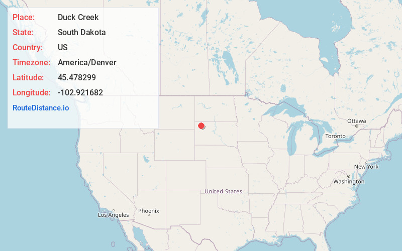 Map of Duck Creek