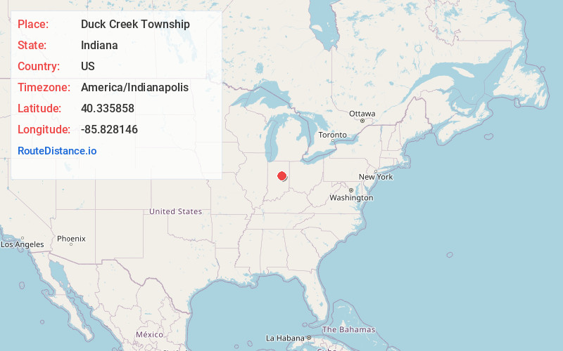 Map of Duck Creek Township