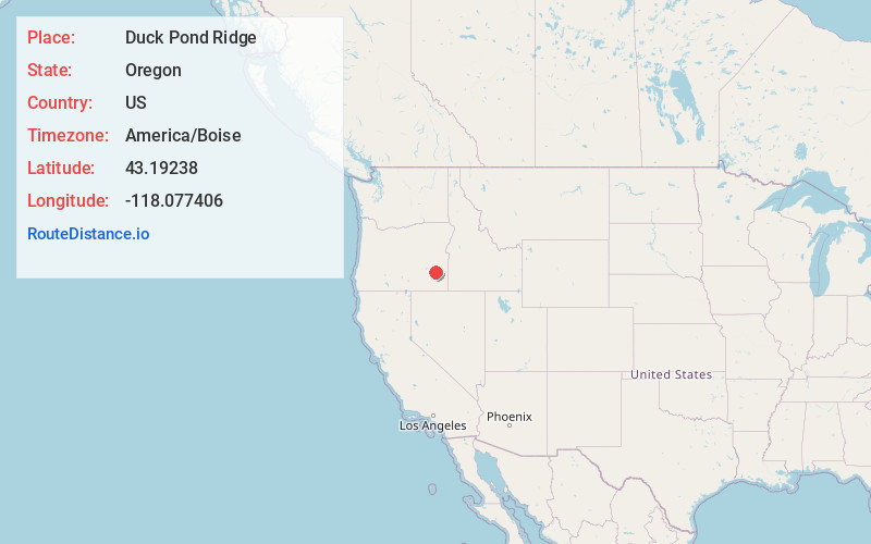 Map of Duck Pond Ridge