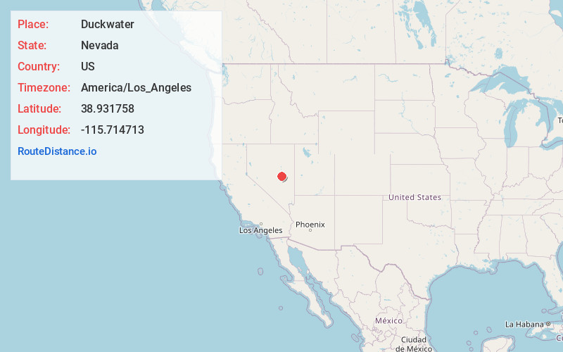 Map of Duckwater