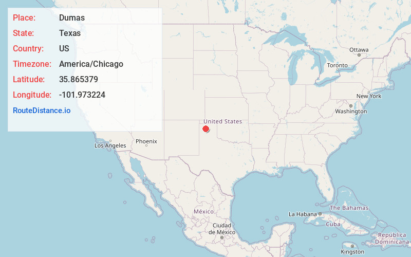 Map of Dumas