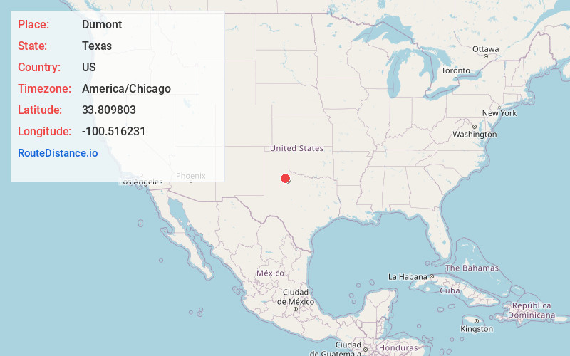 Map of Dumont
