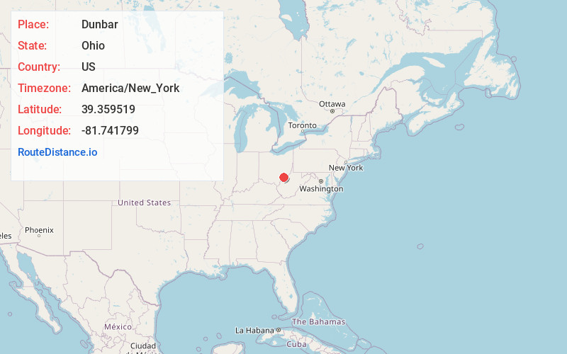 Map of Dunbar