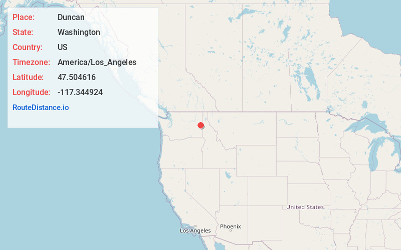 Map of Duncan