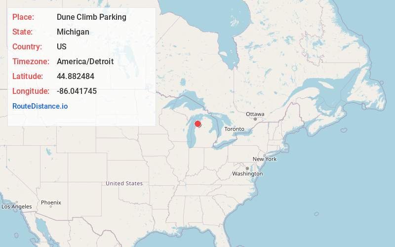 Map of Dune Climb Parking