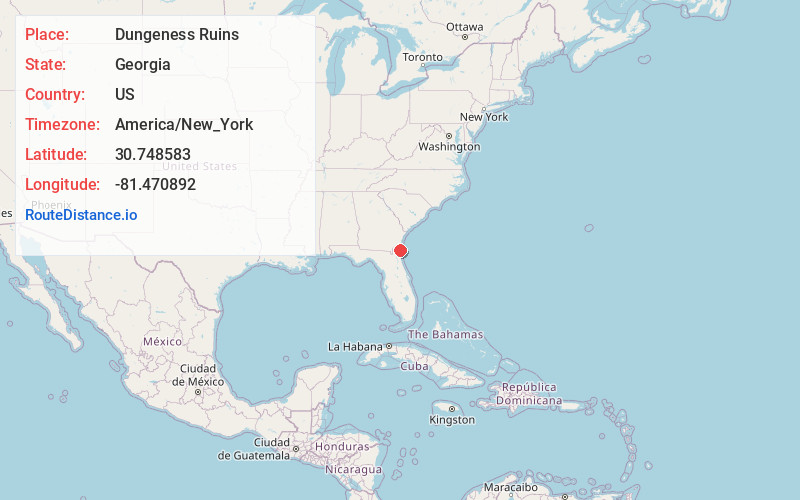 Map of Dungeness Ruins