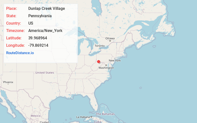Map of Dunlap Creek Village