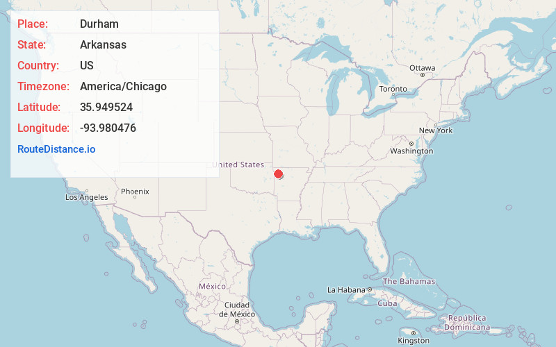 Map of Durham