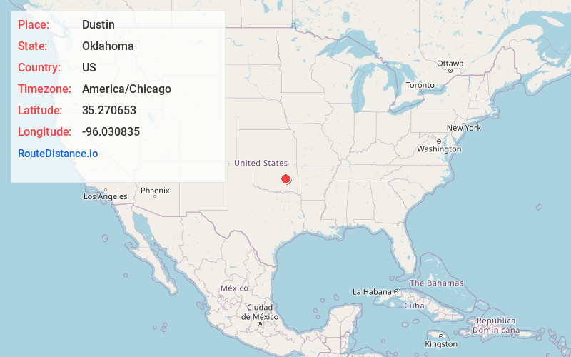 Map of Dustin