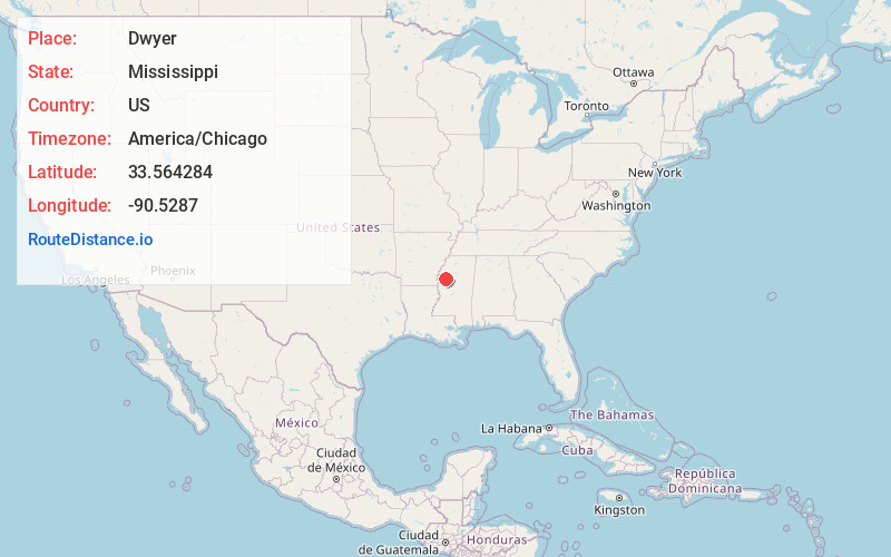 Map of Dwyer