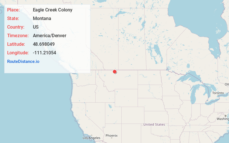 Map of Eagle Creek Colony