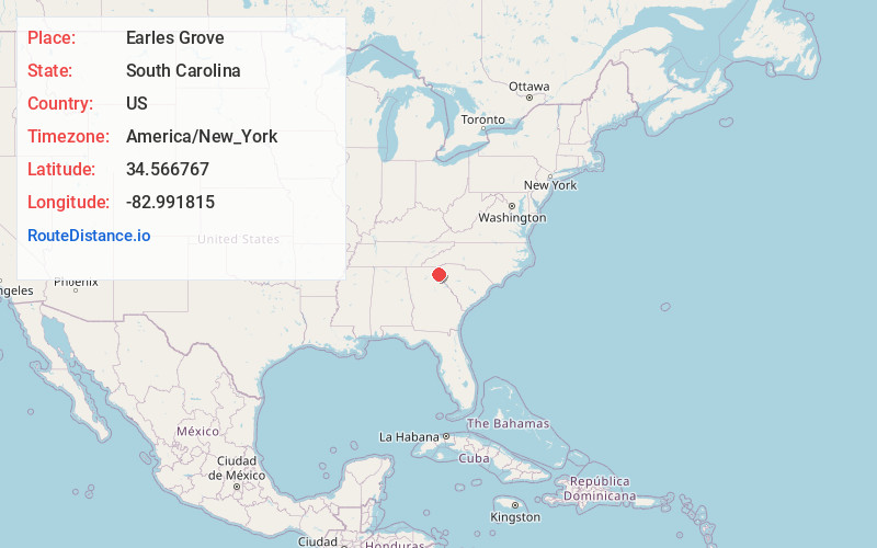 Map of Earles Grove