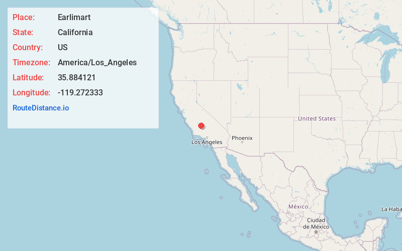 Map of Earlimart
