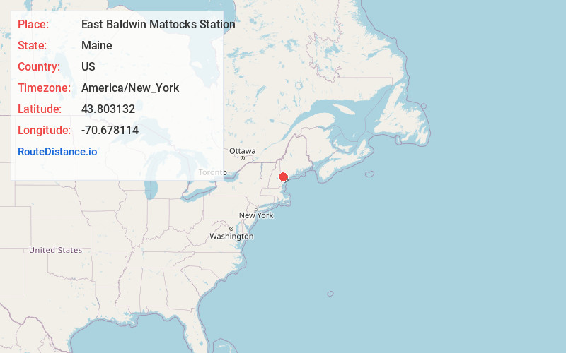 Map of East Baldwin Mattocks Station