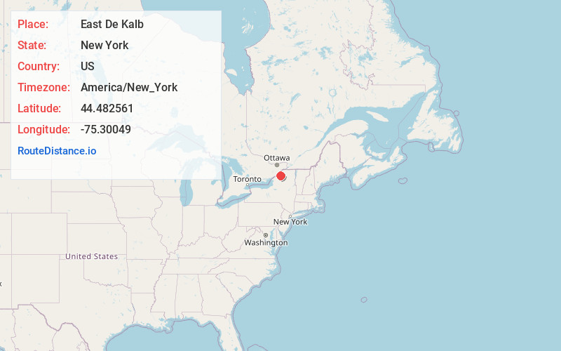 Map of East De Kalb
