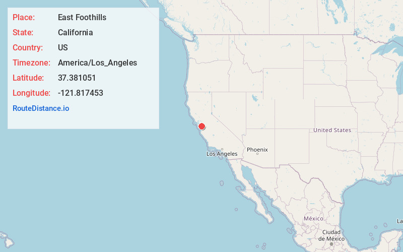 Map of East Foothills