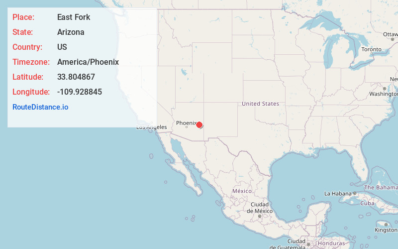 Map of East Fork