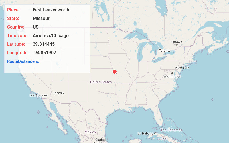 Map of East Leavenworth
