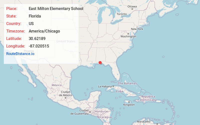 Map of East Milton Elementary School