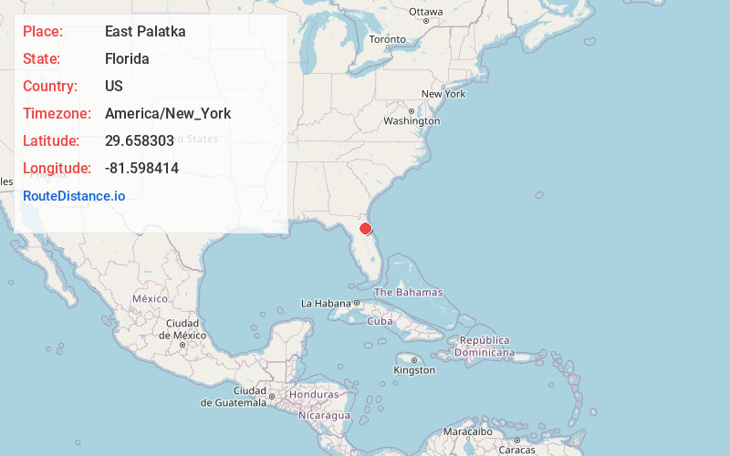 Map of East Palatka