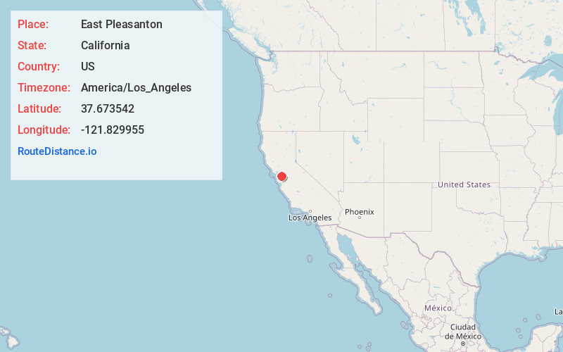 Map of East Pleasanton