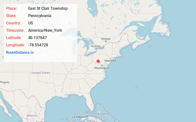 Map of East St Clair Township