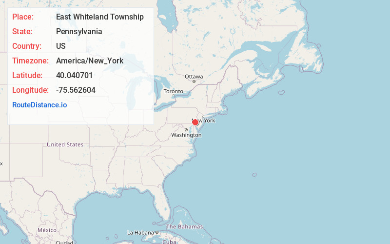 Map of East Whiteland Township