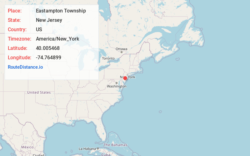 Map of Eastampton Township
