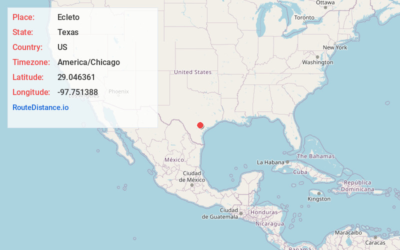 Map of Ecleto