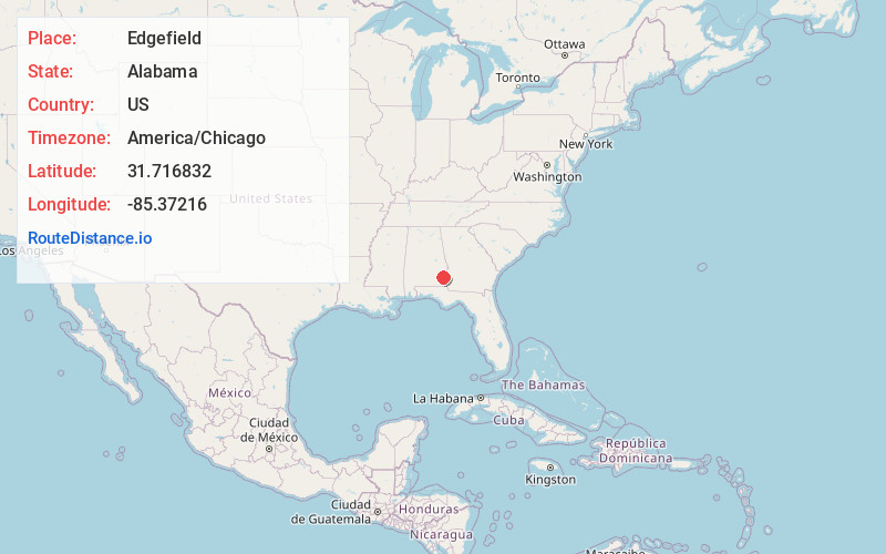 Map of Edgefield