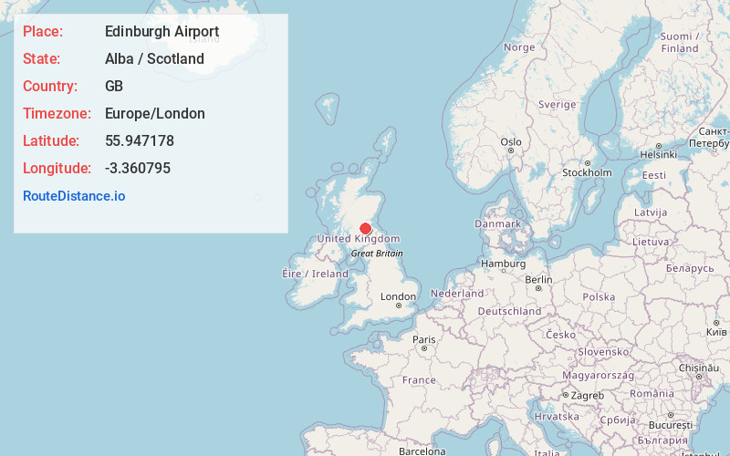 Map of Edinburgh Airport