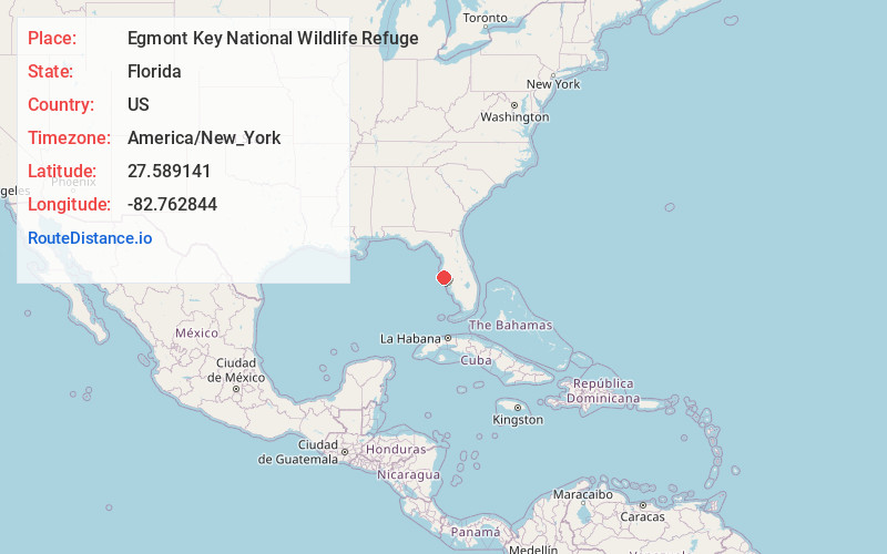 Map of Egmont Key National Wildlife Refuge