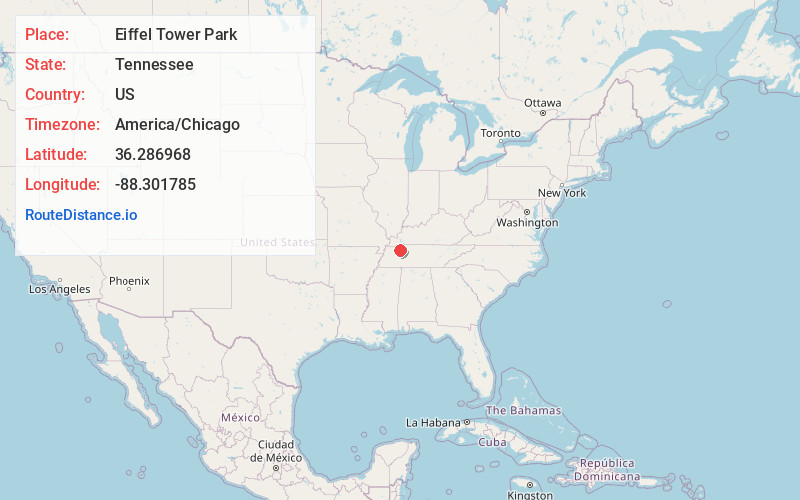 Map of Eiffel Tower Park