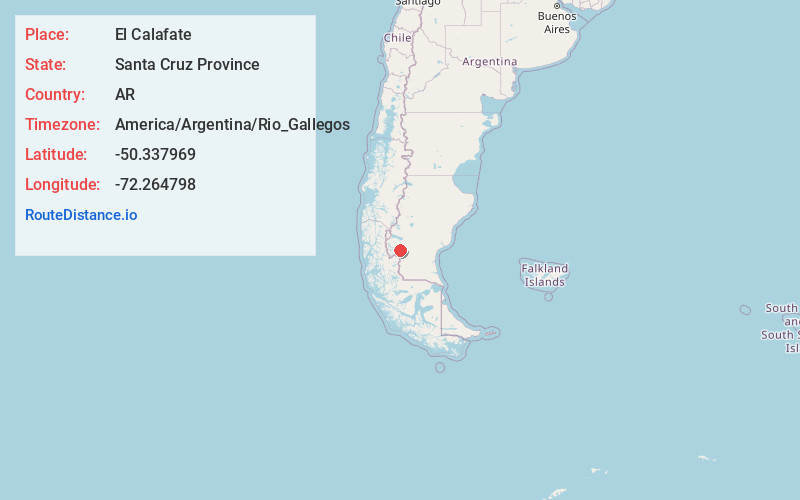 Map of El Calafate