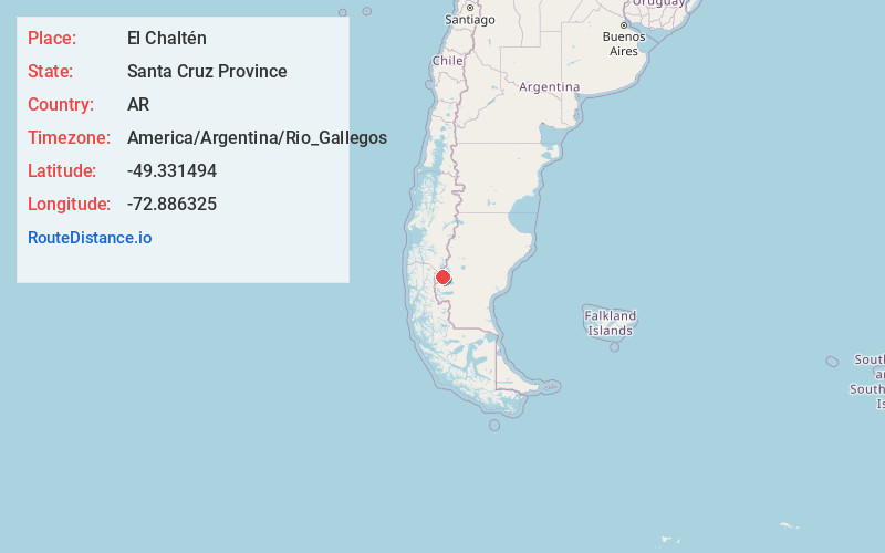 Map of El Chaltén