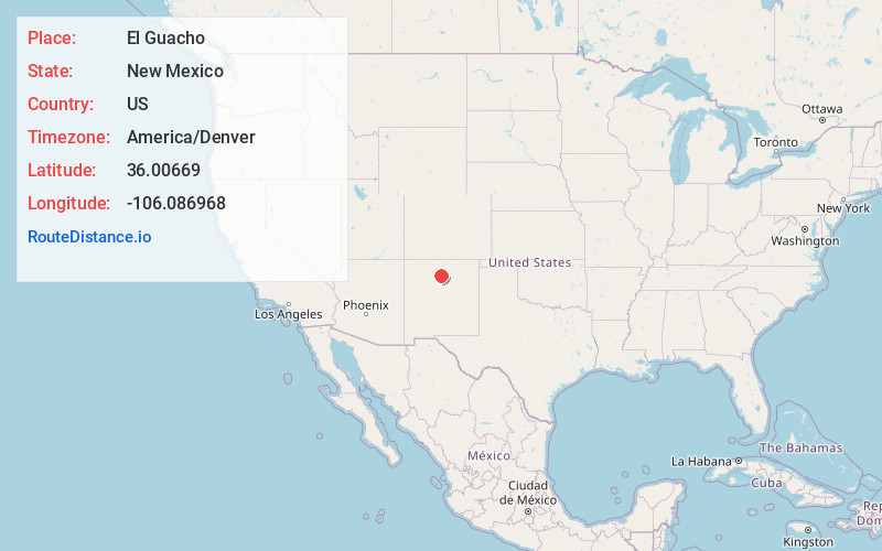 Map of El Guacho