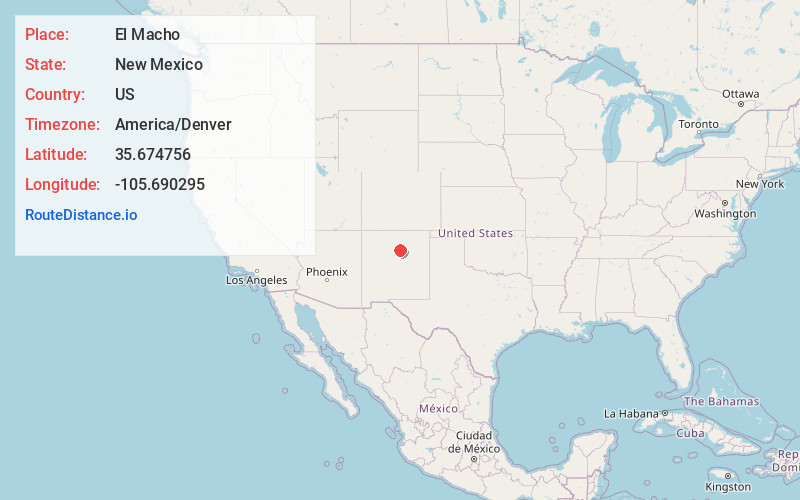 Map of El Macho
