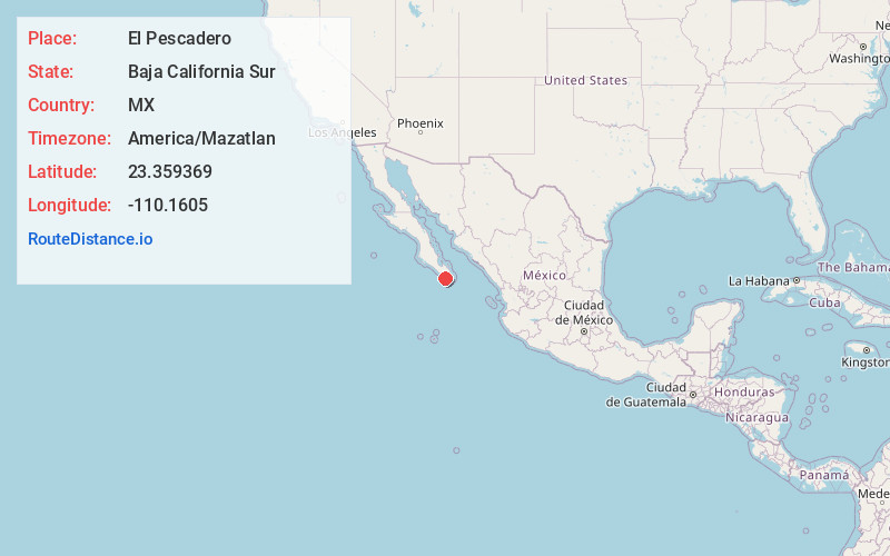 Map of El Pescadero